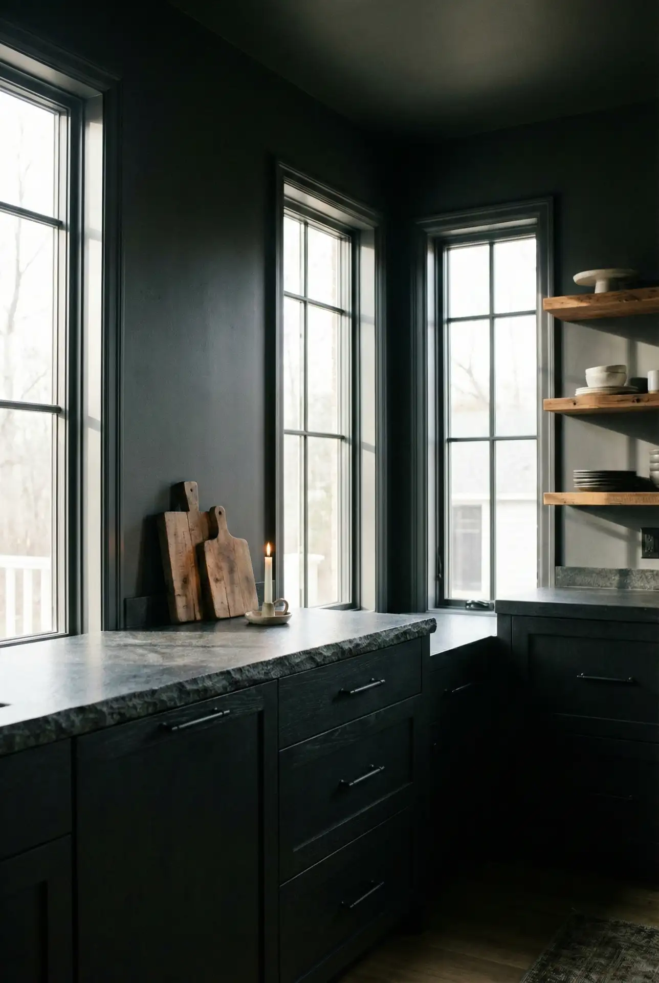 Moody Charcoal That Makes Dark Cabinets Look Luxe 1