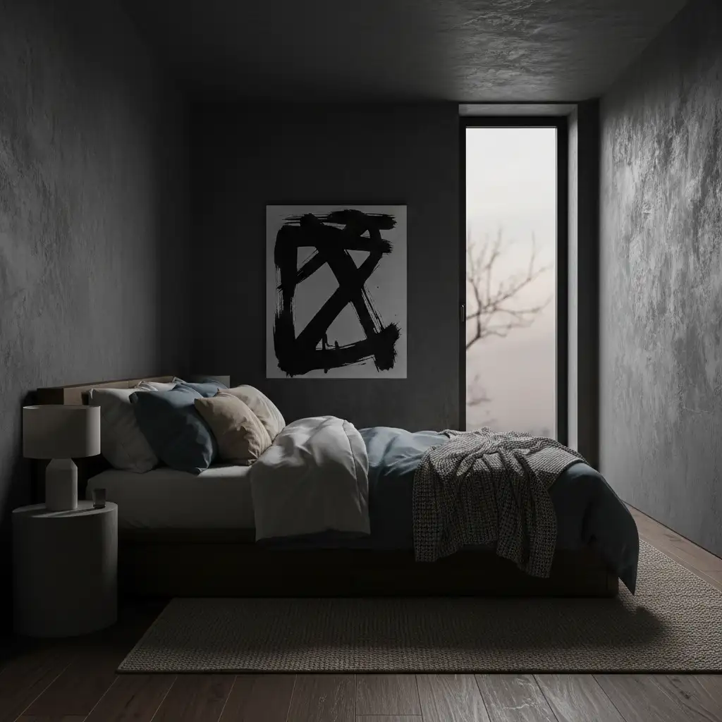 Moody Dark Modern Bedroom 2
