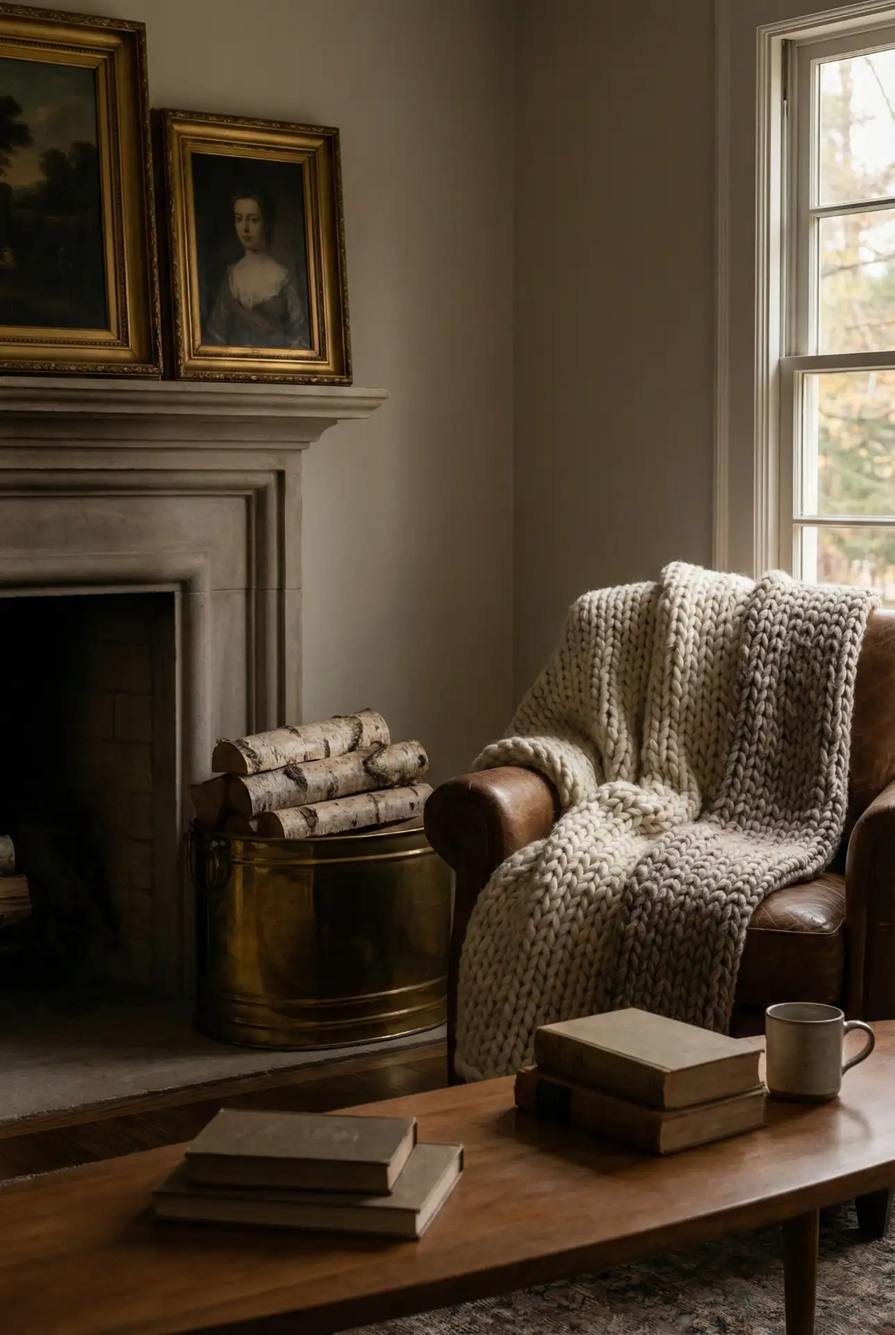 Moody Fireplace Nook With Deep Cottage Comfort 2