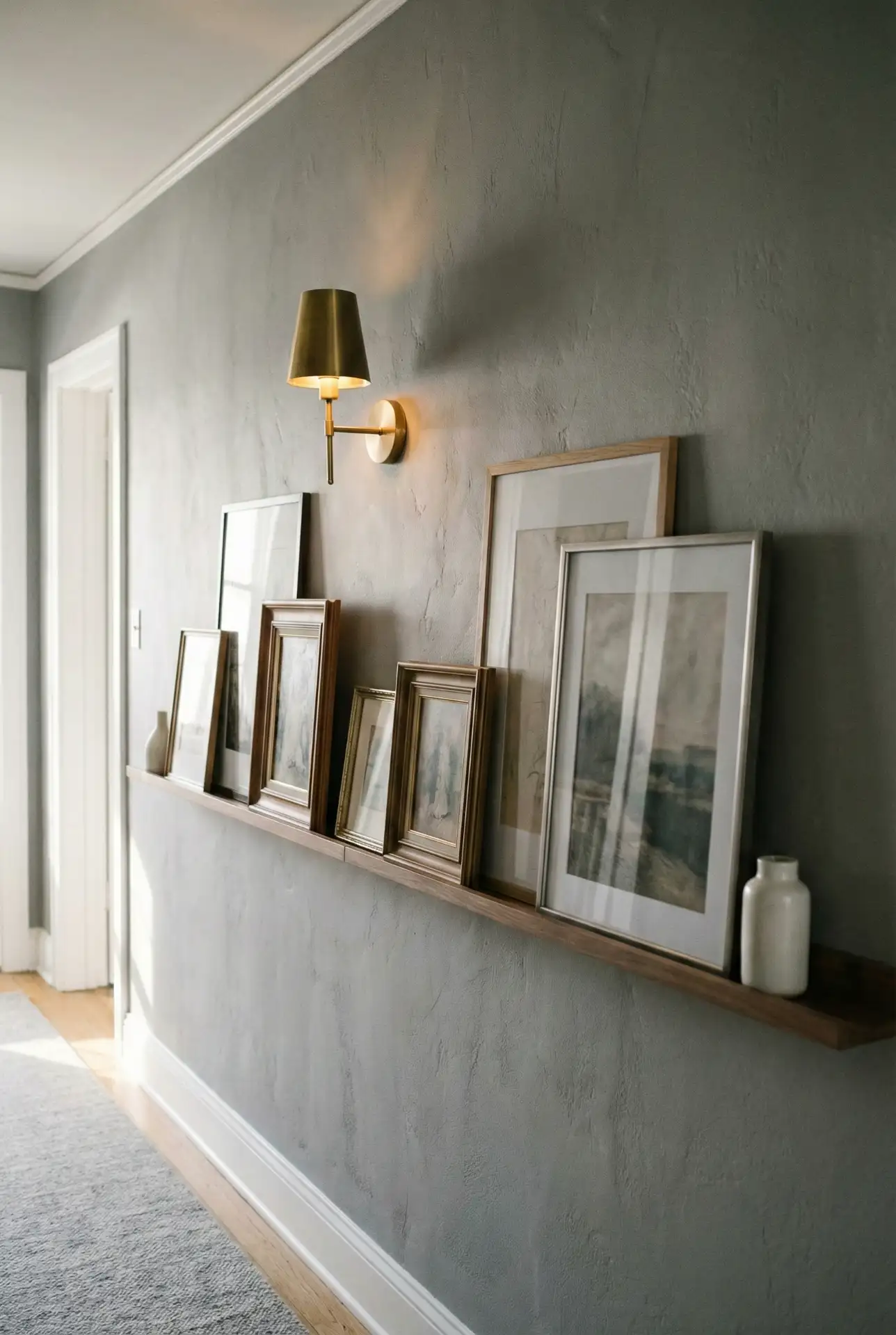 Moody Grey Paint With Layered Frames 2