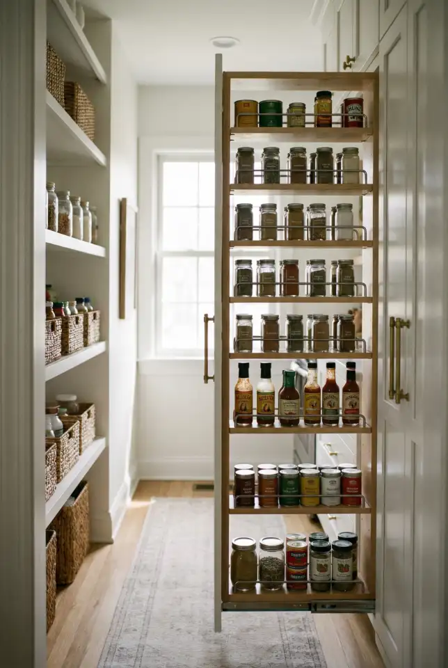 Narrow Pantry With Hidden Spice Pull-Out 1