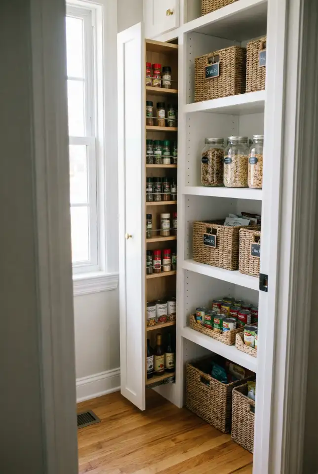 Narrow Pantry With Hidden Spice Pull-Out 2