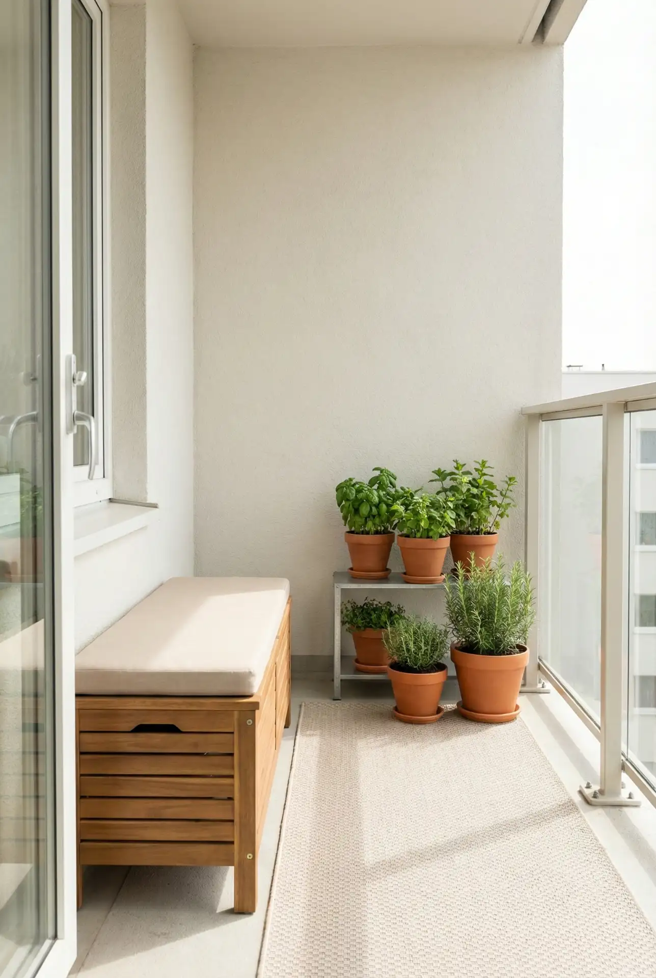 Narrow Storage Bench With Hidden Garden Tools 2