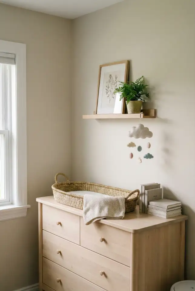 Nursery Dresser With Decor Above 1