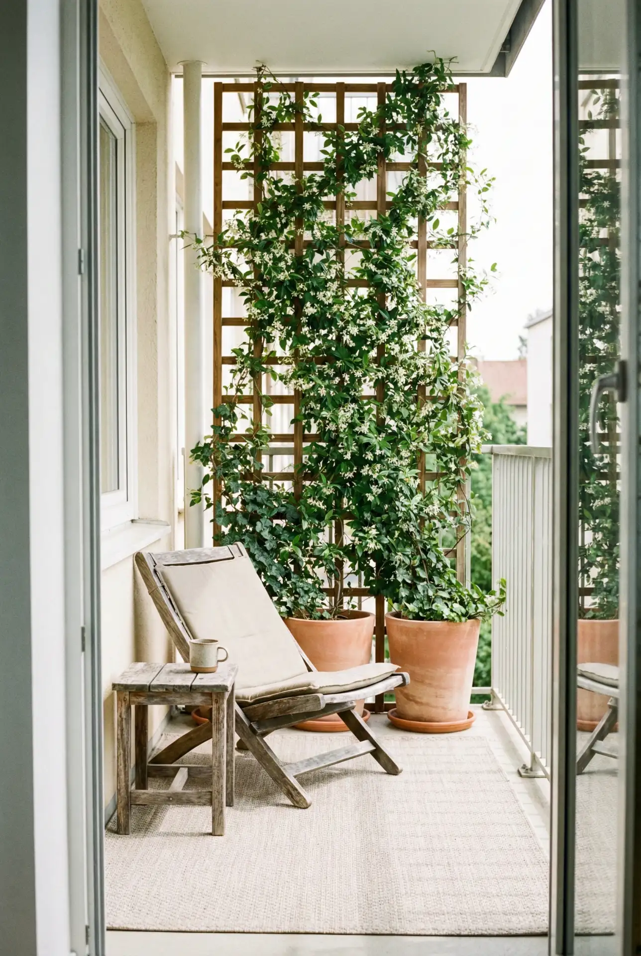 Open Summer Balcony Garden Trellis 1