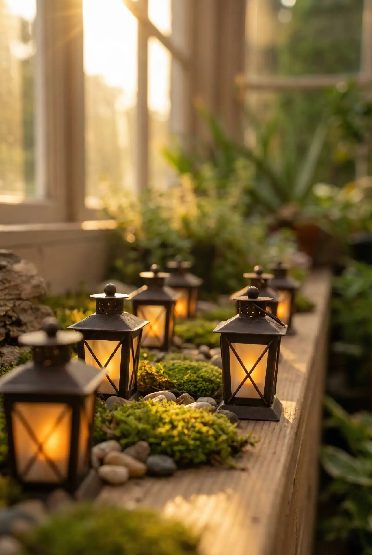 Outdoor Flower Bed Fairy Lantern Line 2