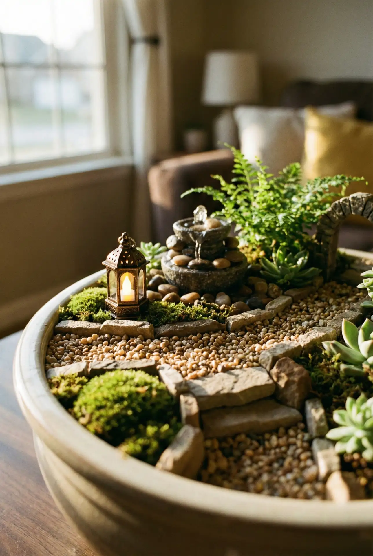 Outdoor Large Stone Planter Fairy Fountain Moment 1