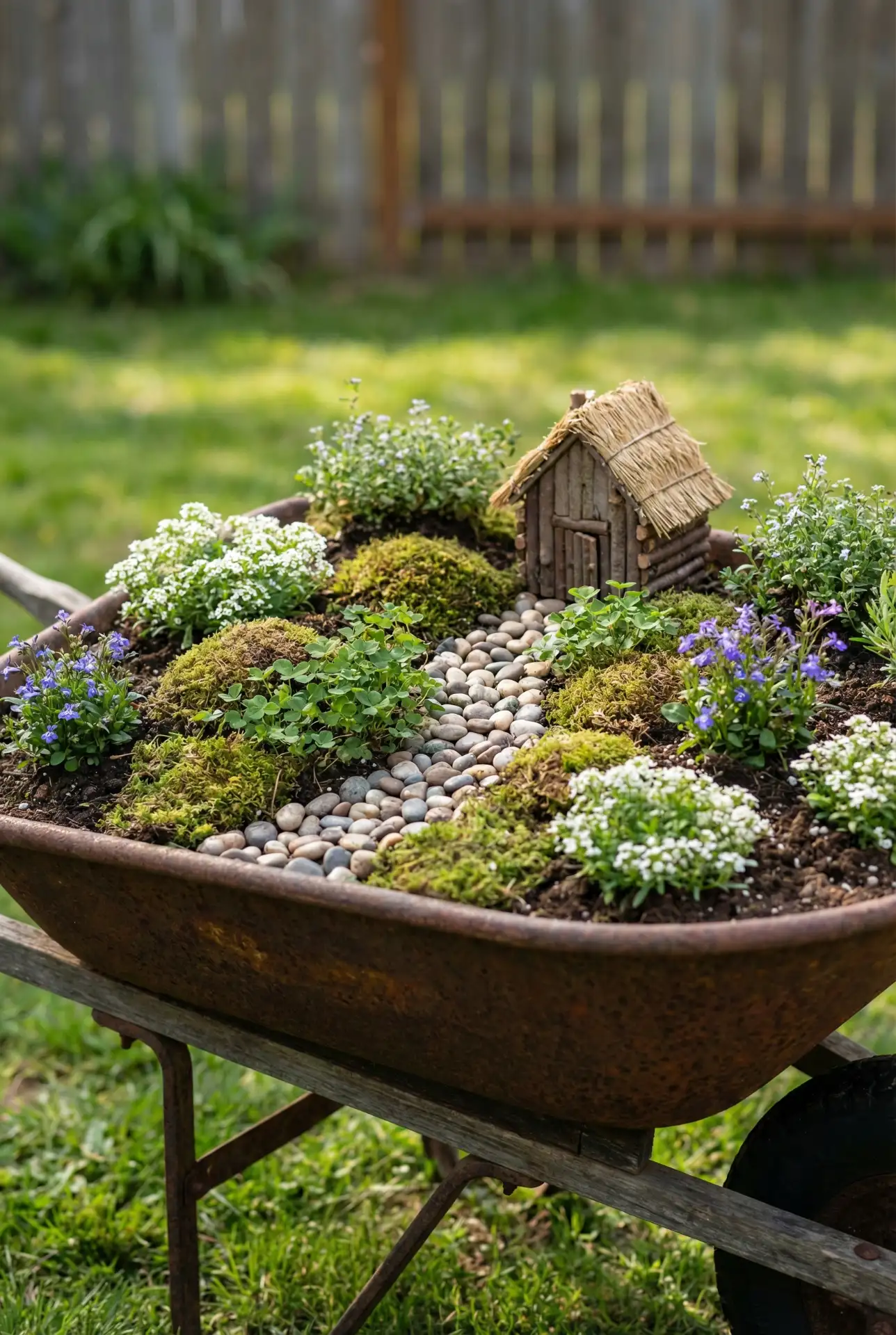 Outdoor Large Wheelbarrow Fairy Meadow 2