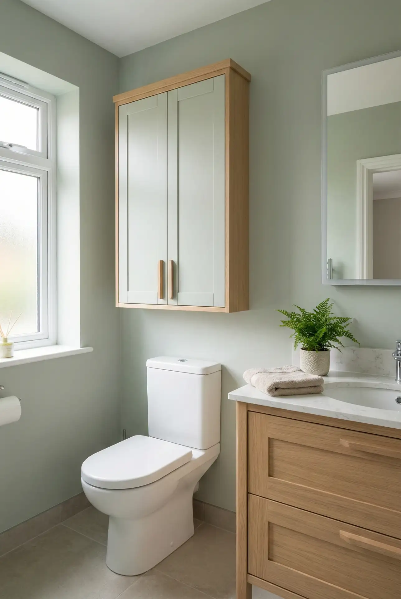 Over-Toilet Hidden Cabinet That Looks Built-In 1