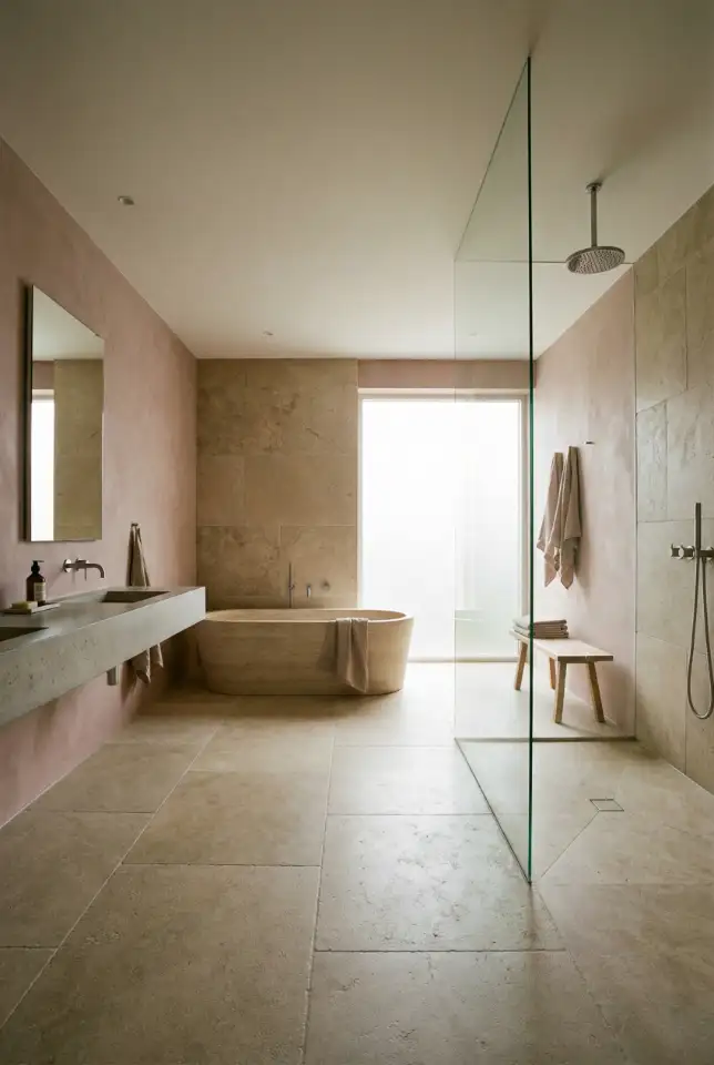 Pale Pink And Brown Stone Minimalism 2