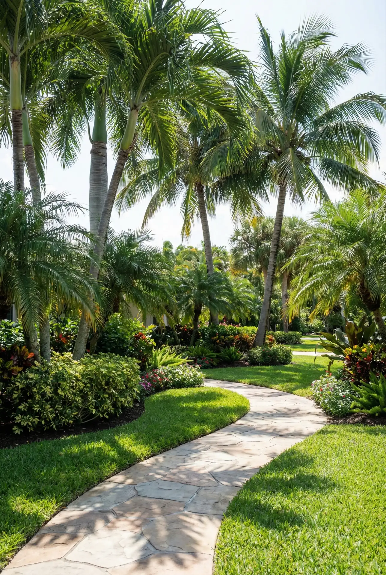 Palm Tree Landscape With Florida-Style Greenery 1