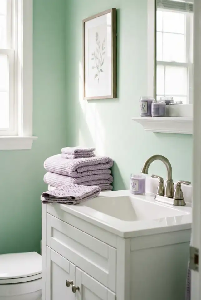 Pastel Green With Purple And Soft Feminine Charm 1