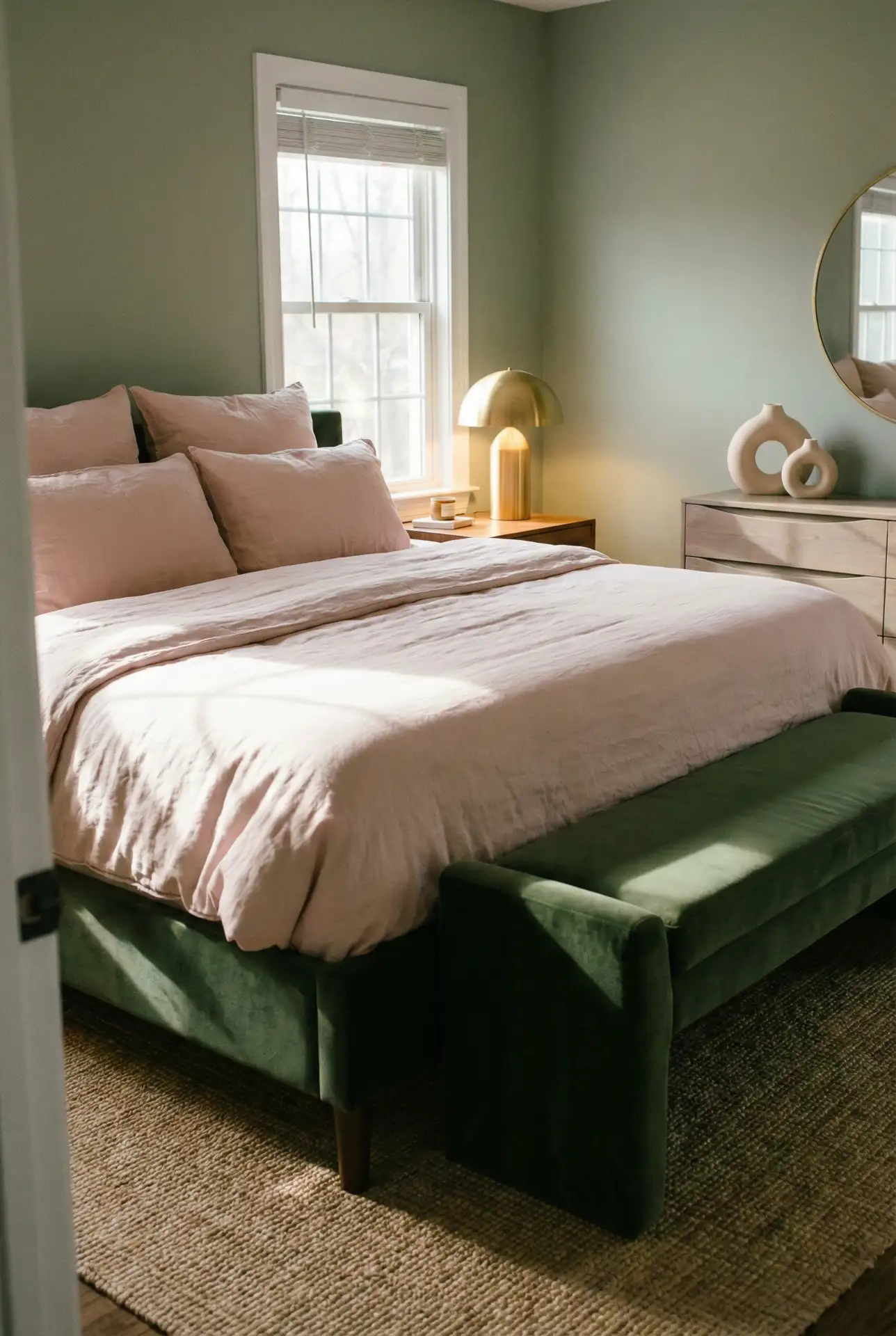 Pink And Green Soft Glam Bedroom Palette 2