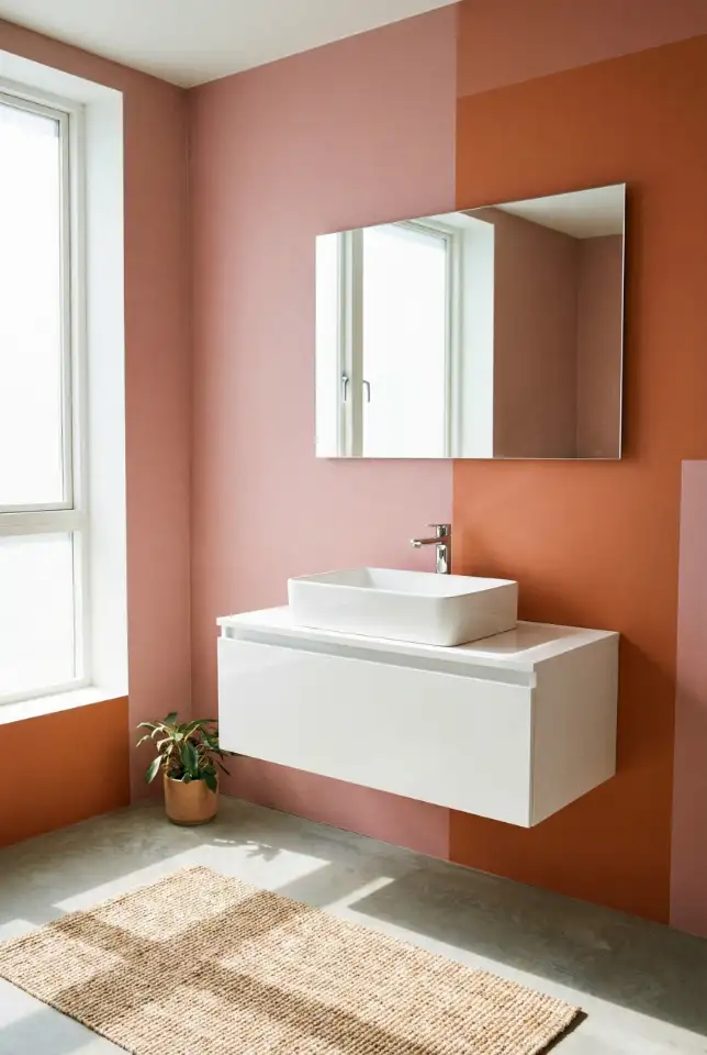 Pink And Orange With Graphic Modern Lines 2