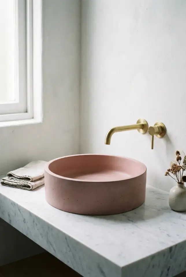Pink Sink As A Sculptural Feature 1