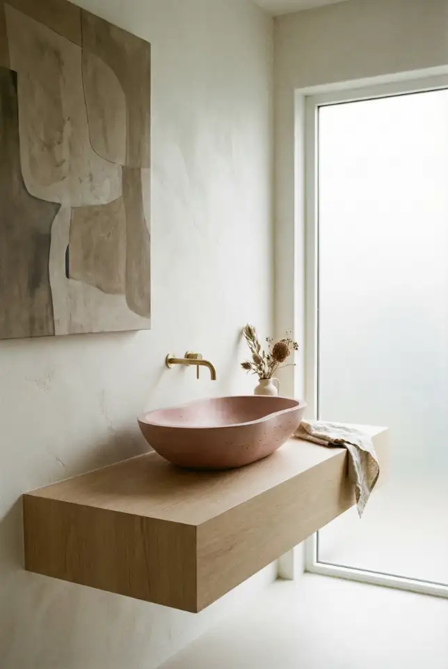 Pink Sink As A Sculptural Feature 2