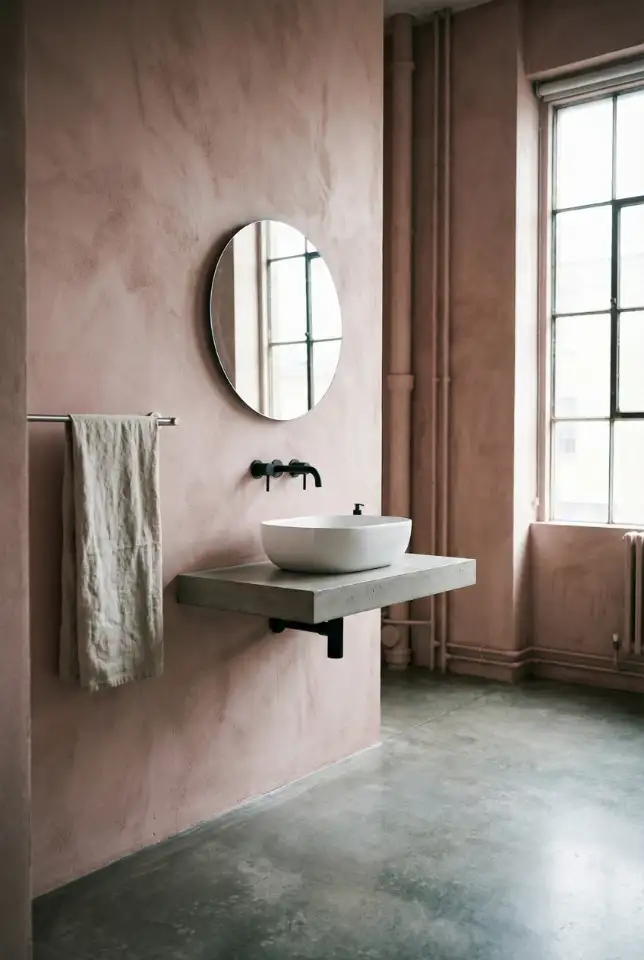 Pink With Grey And Concrete Texture 1