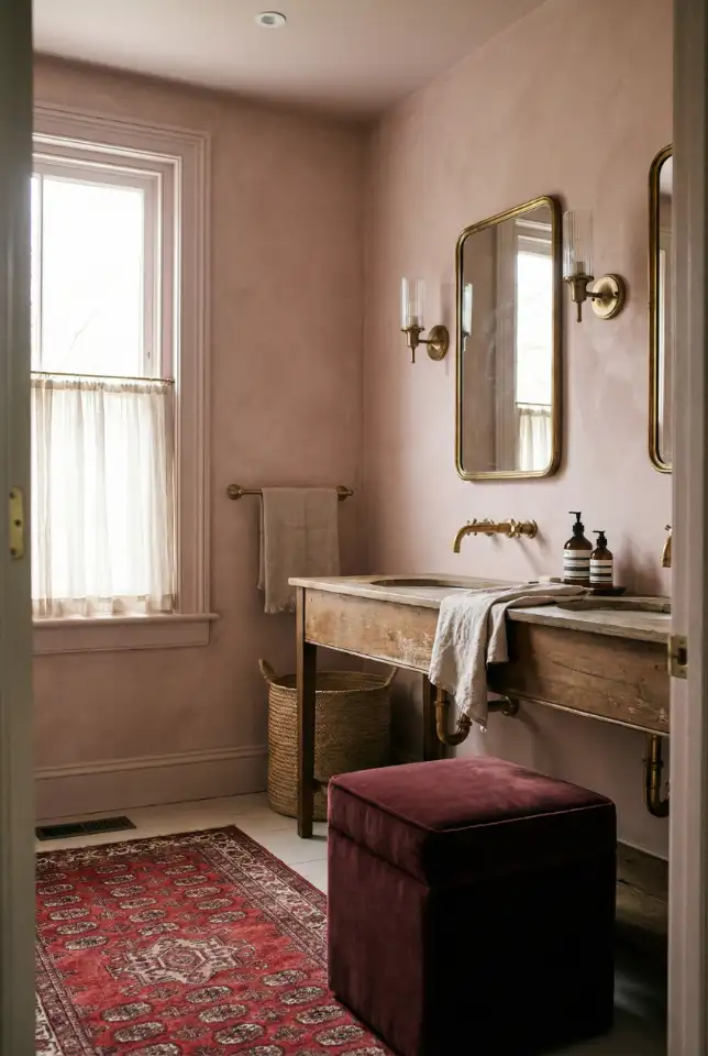 Pink With Red And Warm Metallic Layers 2