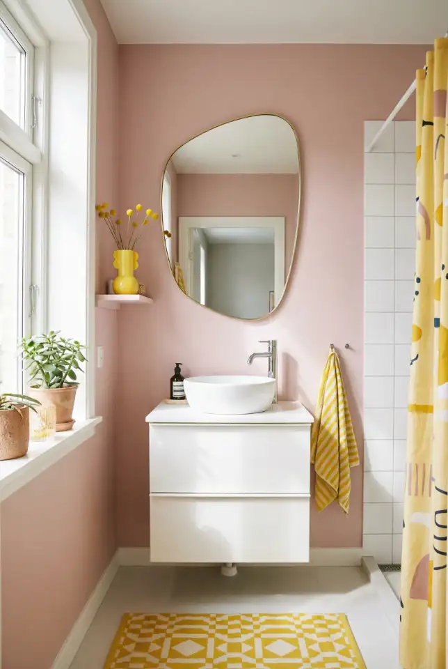 Pink With Yellow Accents For Bright Energy 2