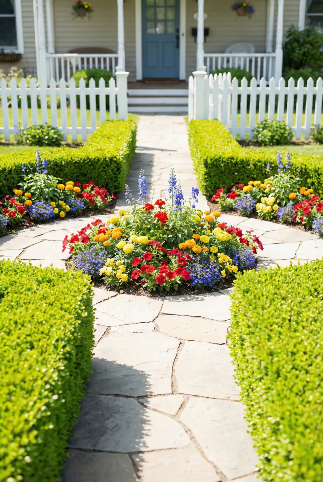 Playful Bloxburg Inspired Front Garden Layout 1