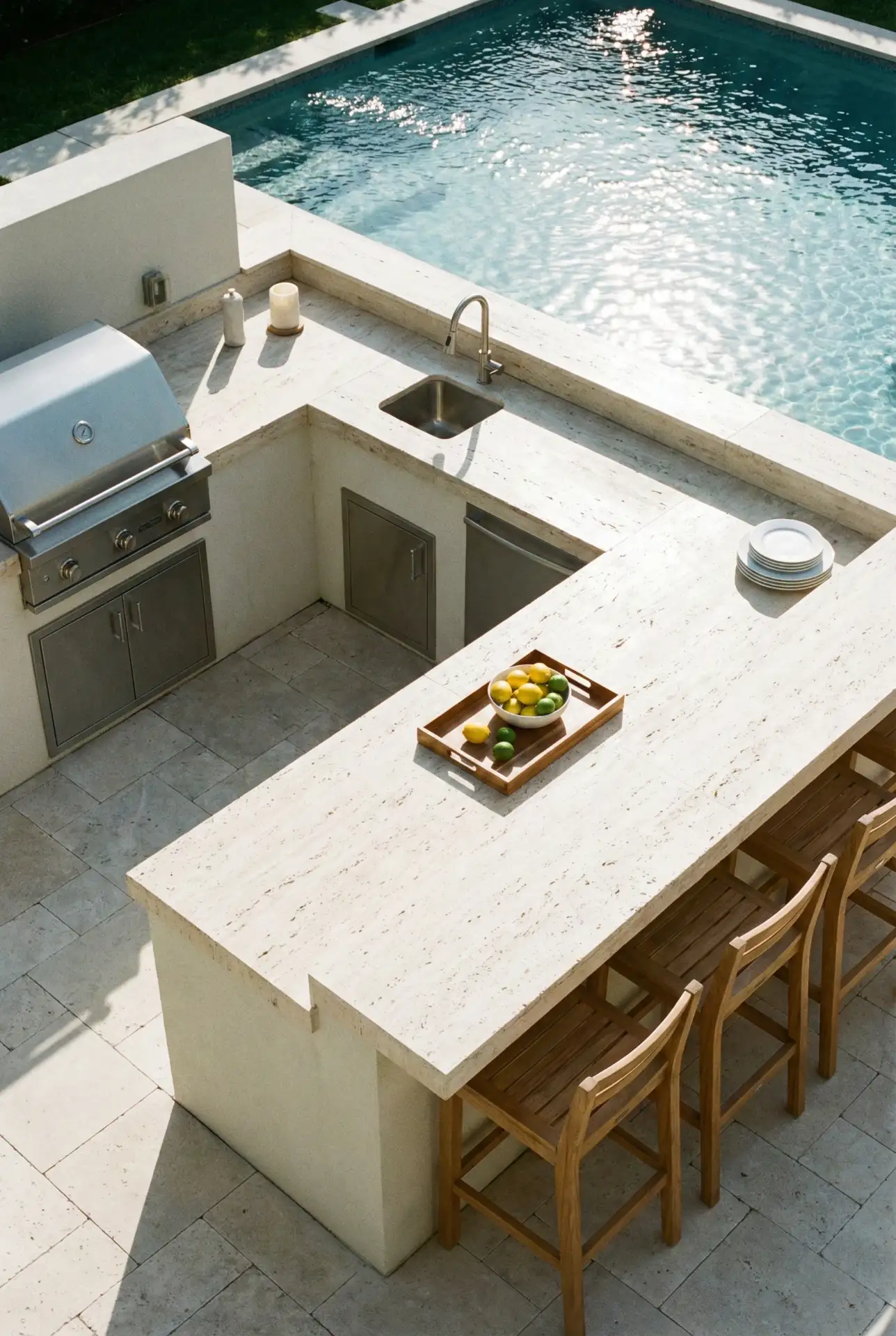 Pool Deck U-Shaped Serving Kitchen 1
