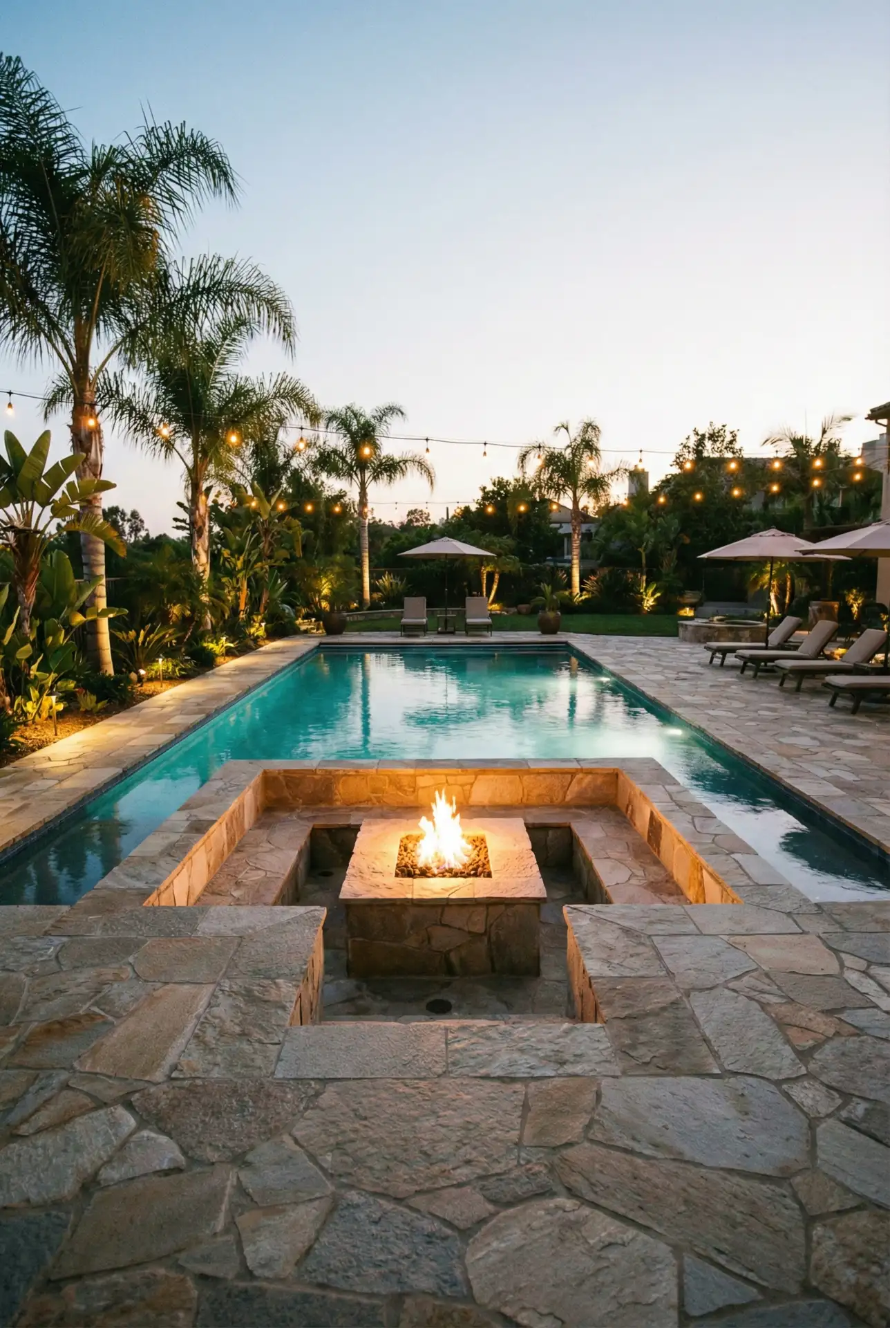 Poolside Fire Pit Retreat 2