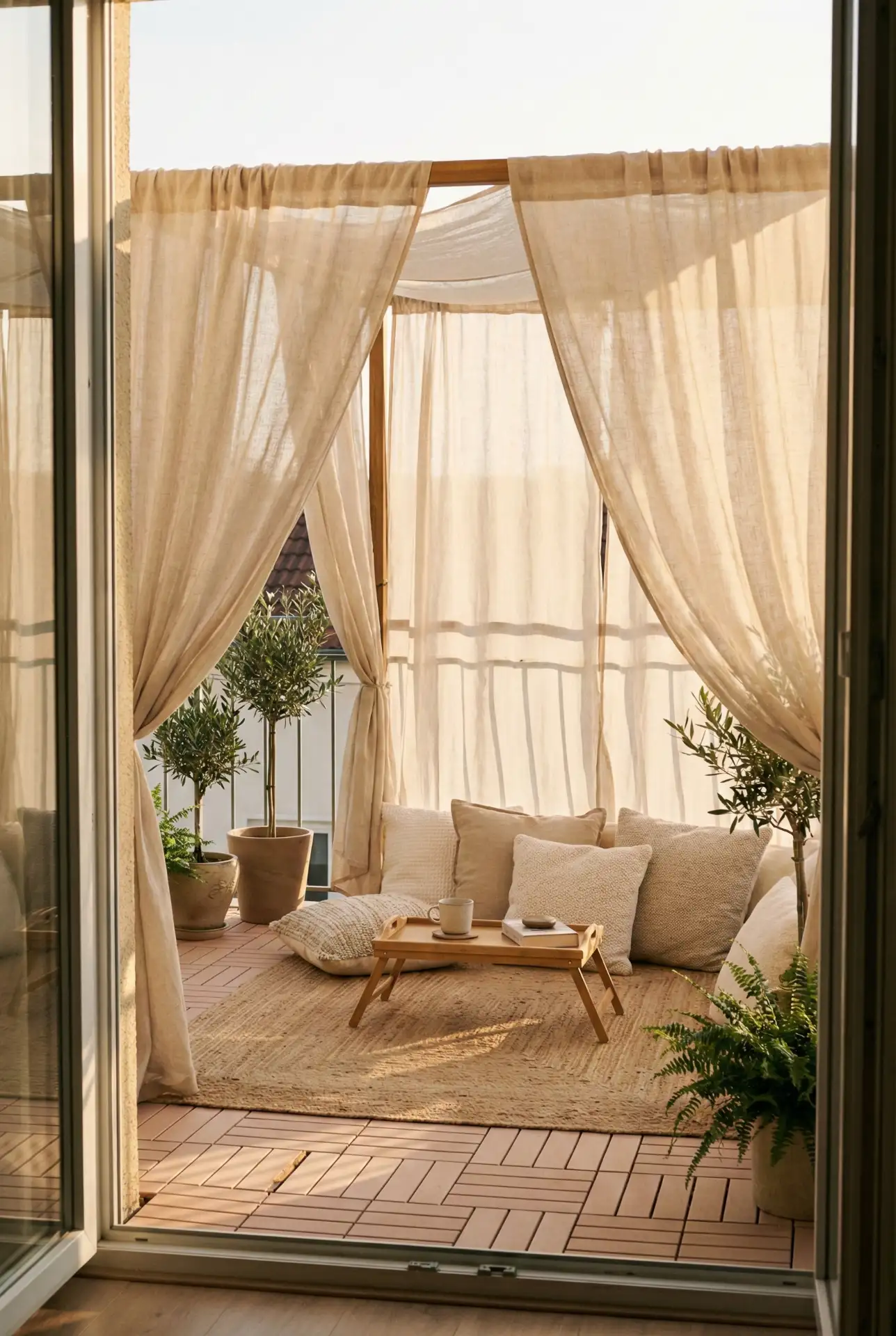 Privacy Curtain Canopy for Summer Shade 2