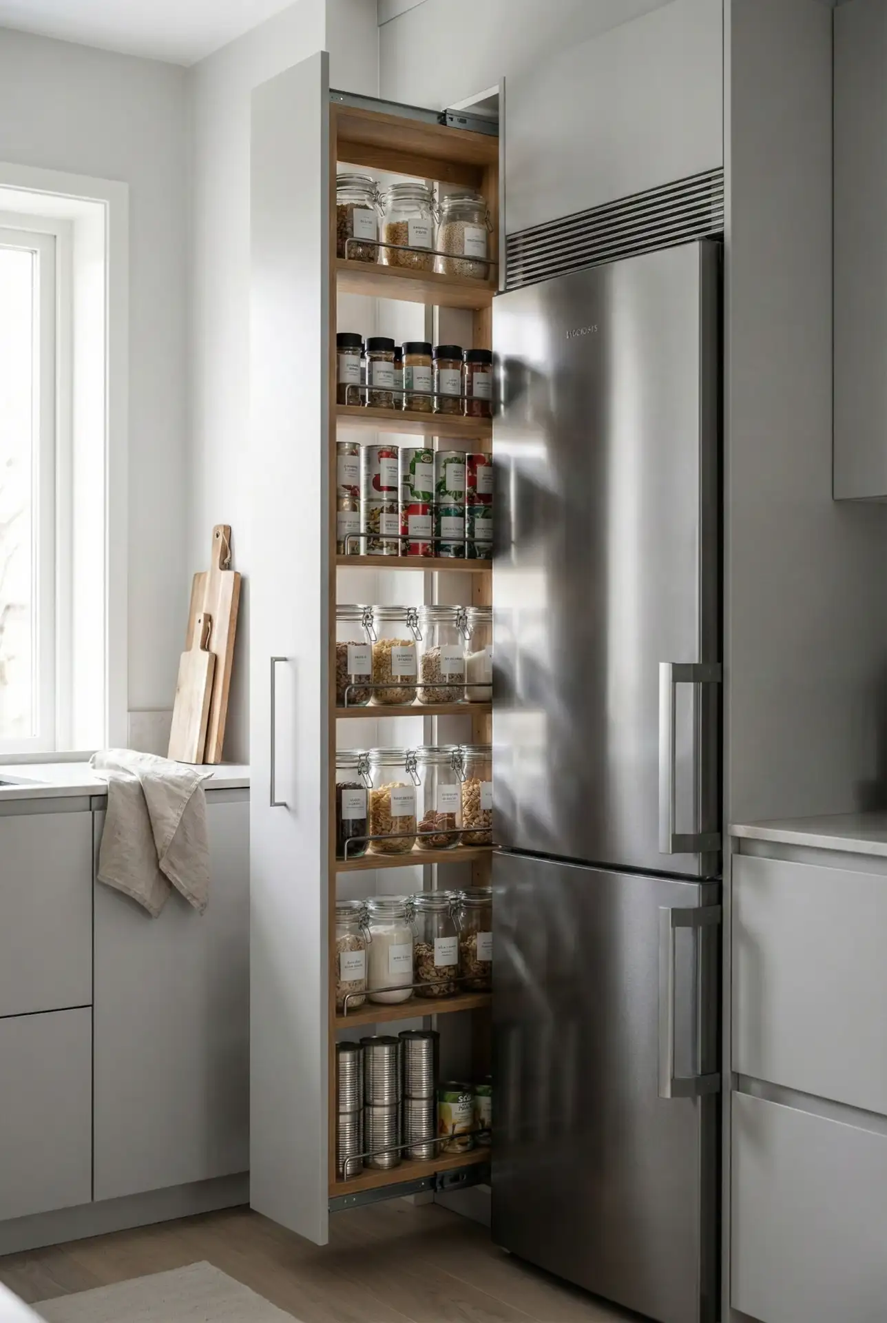 Pull-Out Pantry For Narrow Kitchens 1