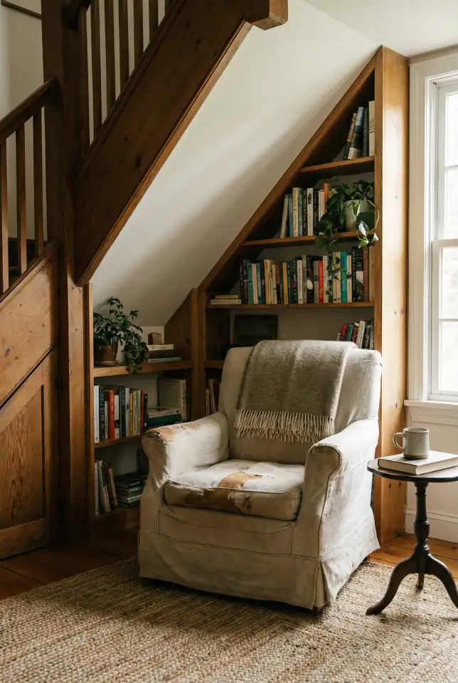 Reading Corner Under a Staircase 1