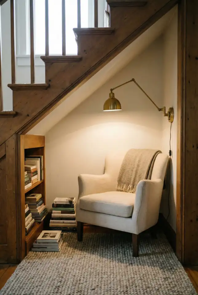 Reading Corner Under a Staircase 2