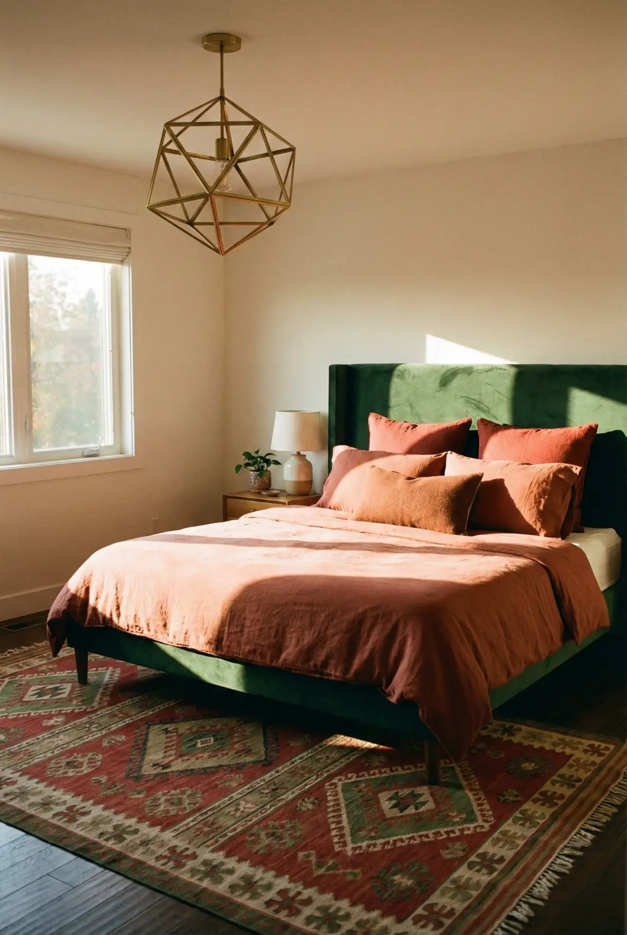 Red And Green Modern Eclectic Bedroom Done Right 2