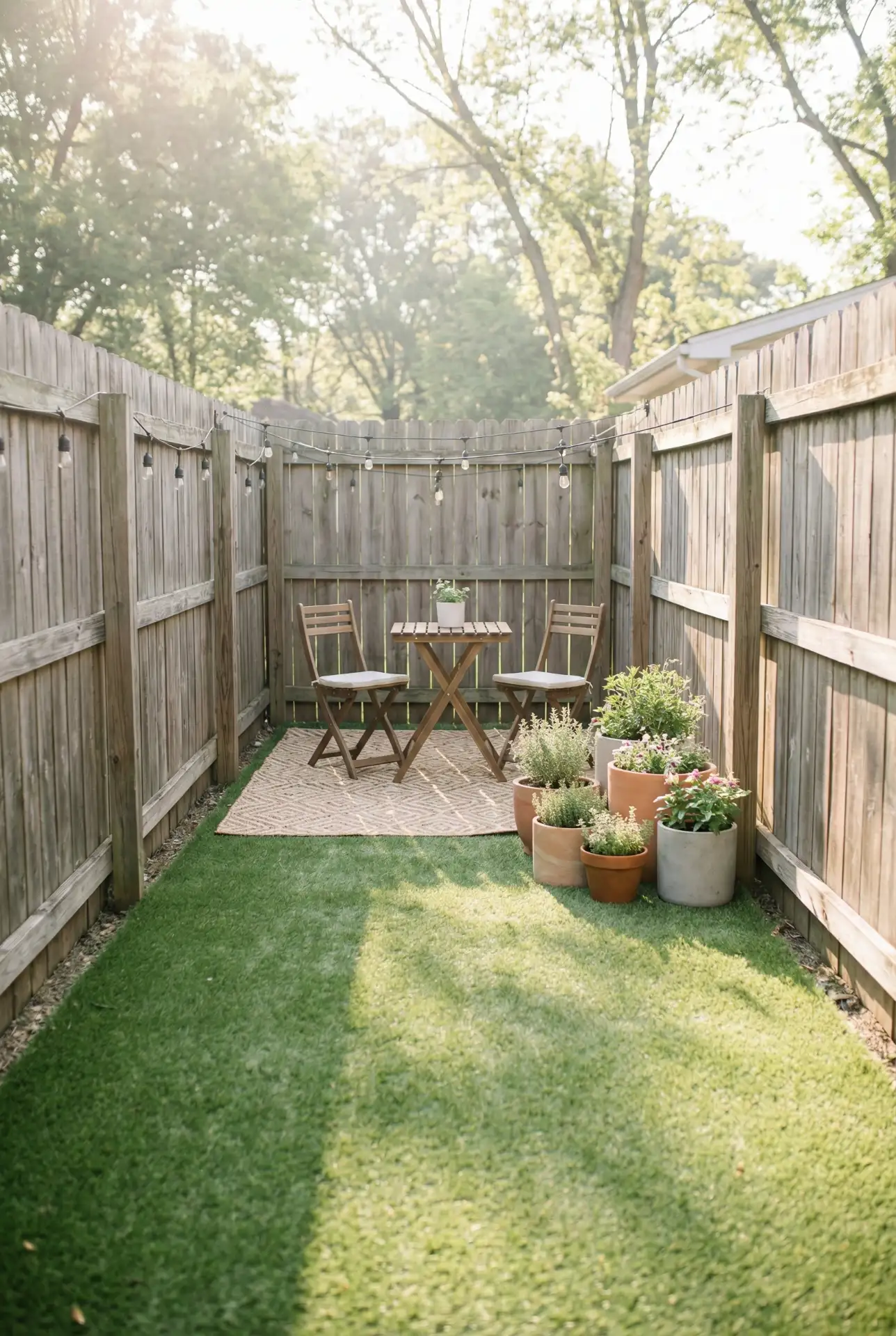 Renter Friendly Turf Runner With Foldable Dining Set 1