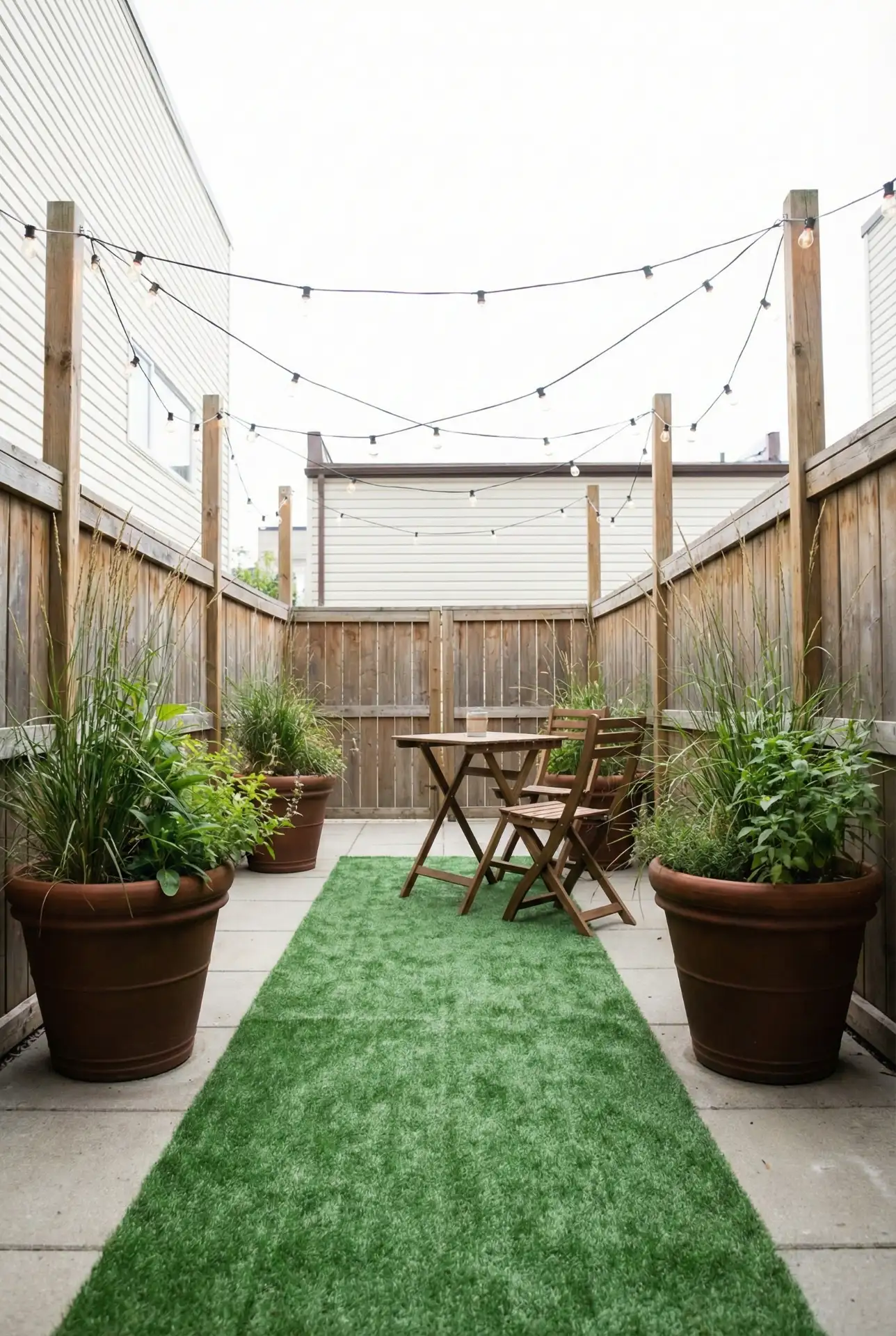 Renter Friendly Turf Runner With Foldable Dining Set 2