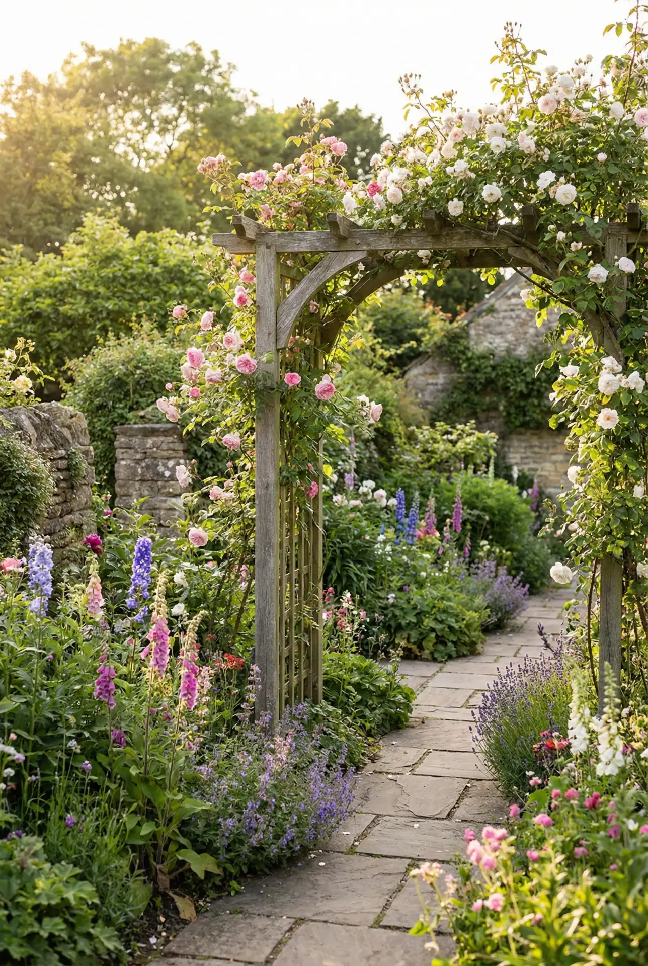 Romantic Cottage Rose Garden 2