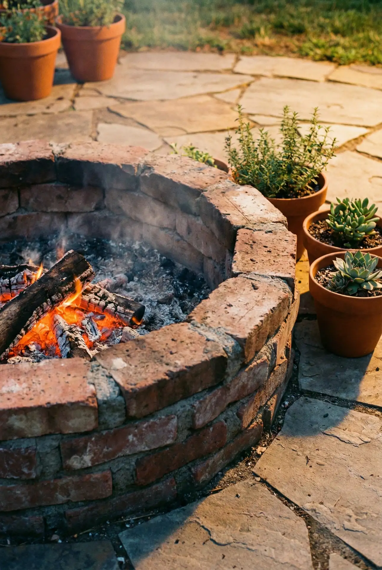 Rustic Brick Gathering Circle 1