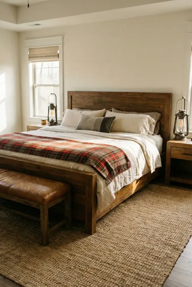 Rustic Brown Lodge-Inspired Bedroom 2