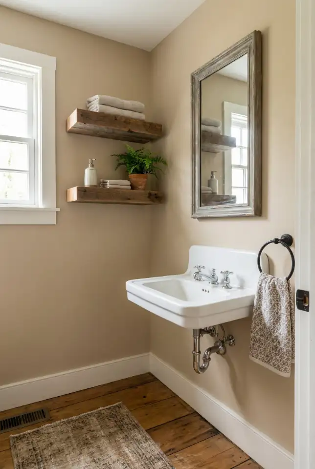 Rustic-Farmhouse-Half-Bath-With-Warm-Wood-Accents 1