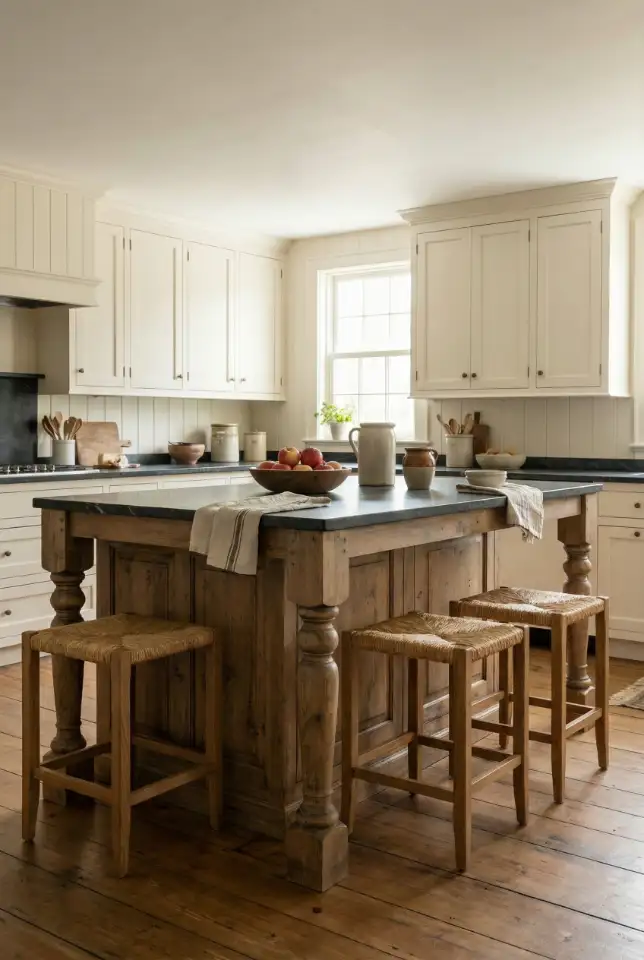 Rustic Island With Seating For Casual Gatherings 1