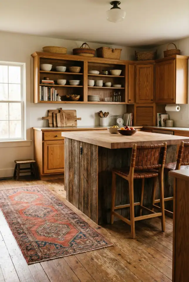 Rustic Kitchen Island With Seating And A Family-Ready Layout 1