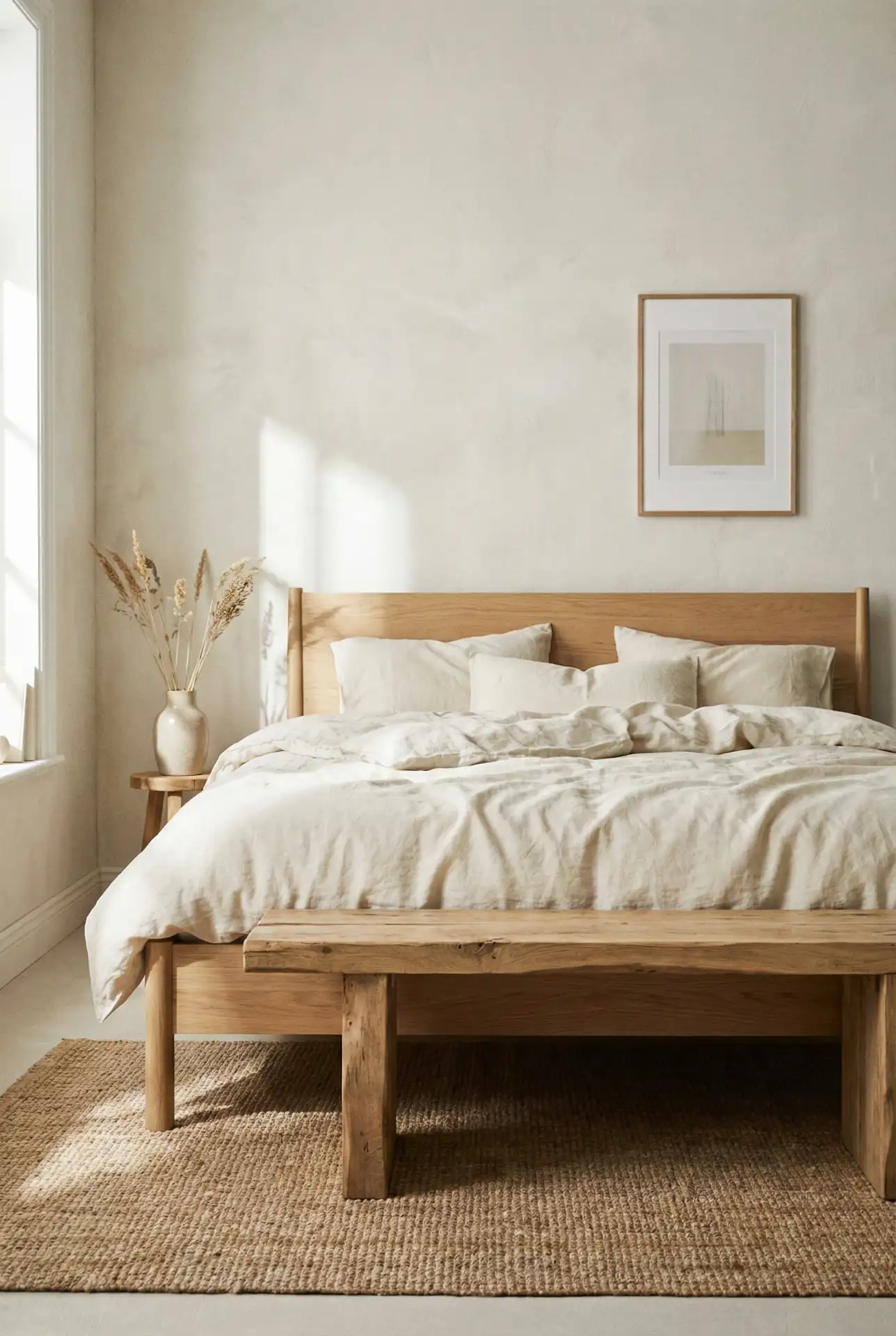 Rustic Scandinavian Bedroom With Soft French Linen Touch 1