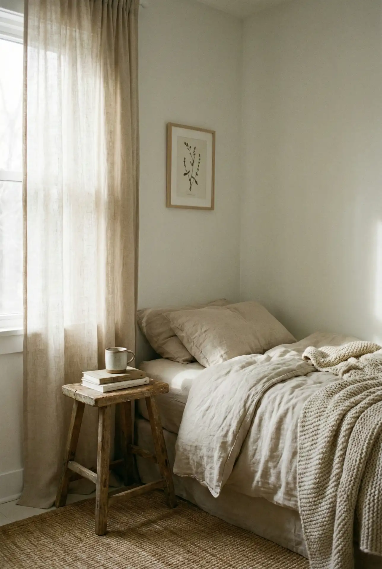 Rustic Scandinavian Bedroom With Soft French Linen Touch 2