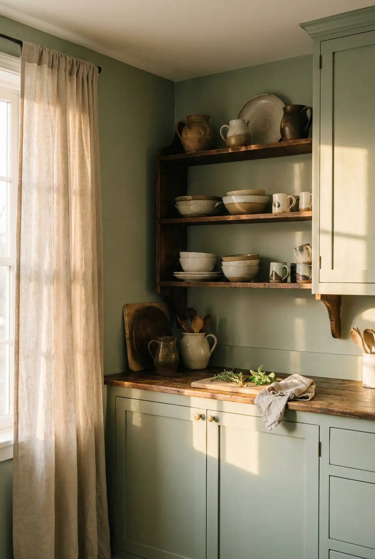 Sage Green Walls That Make the Kitchen Feel Calm 2