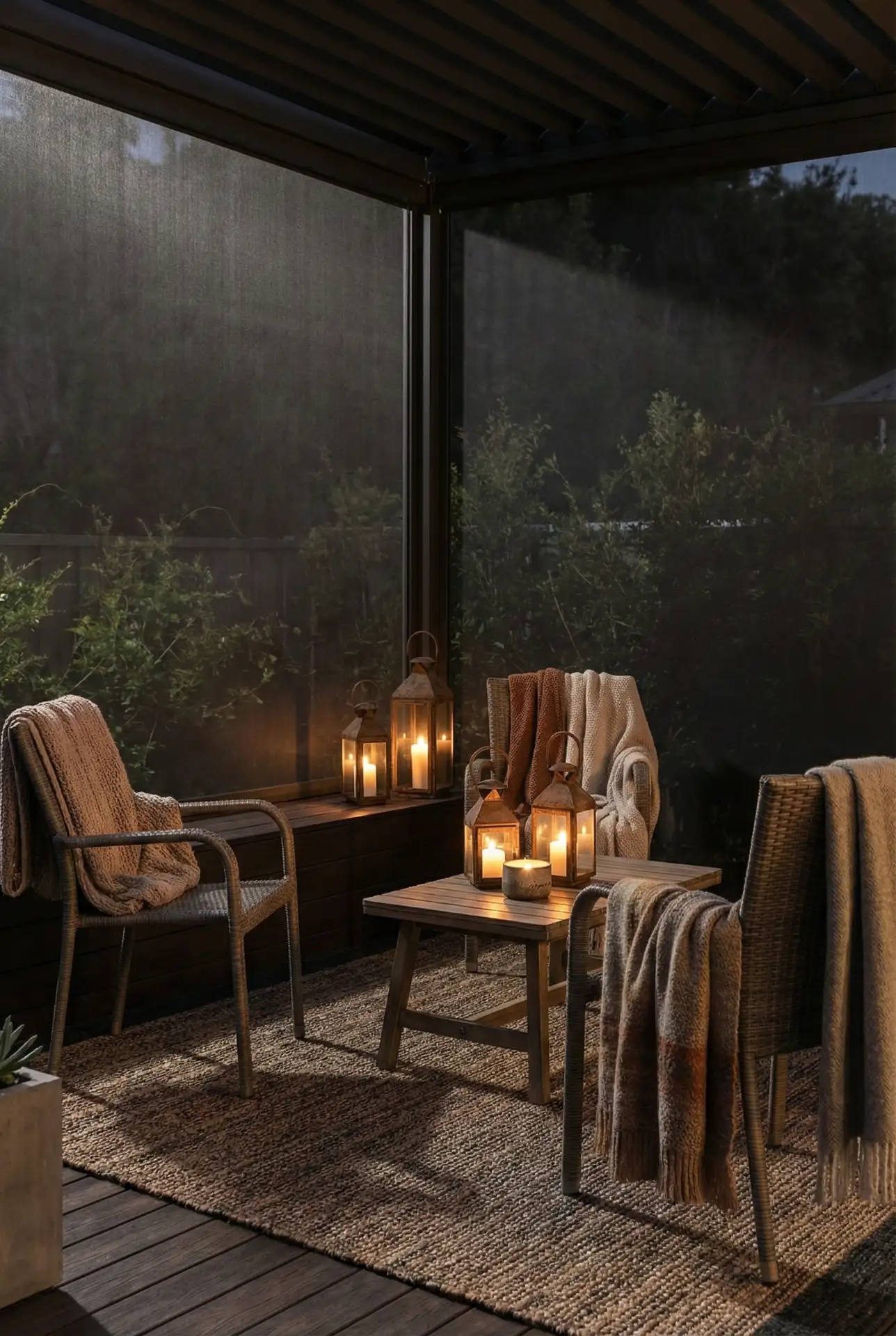Screened-In Pergola Lounge For Bug-Free Evenings 2