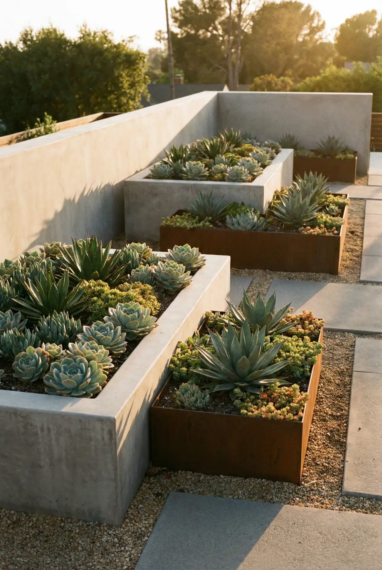 Sculptural Succulent Modern Beds 2