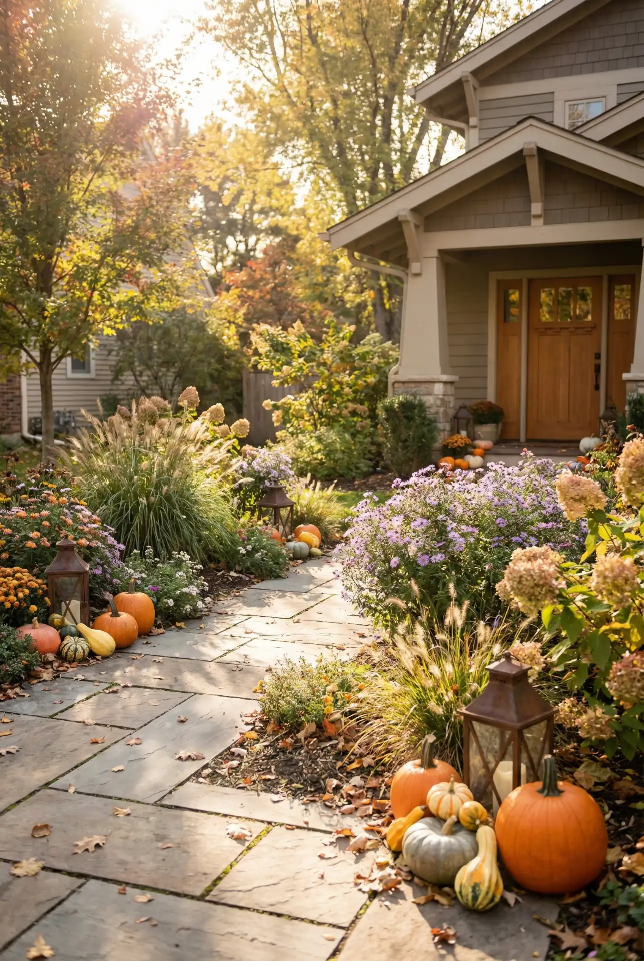 Seasonal Front Yard Decor With Garden Accents 1