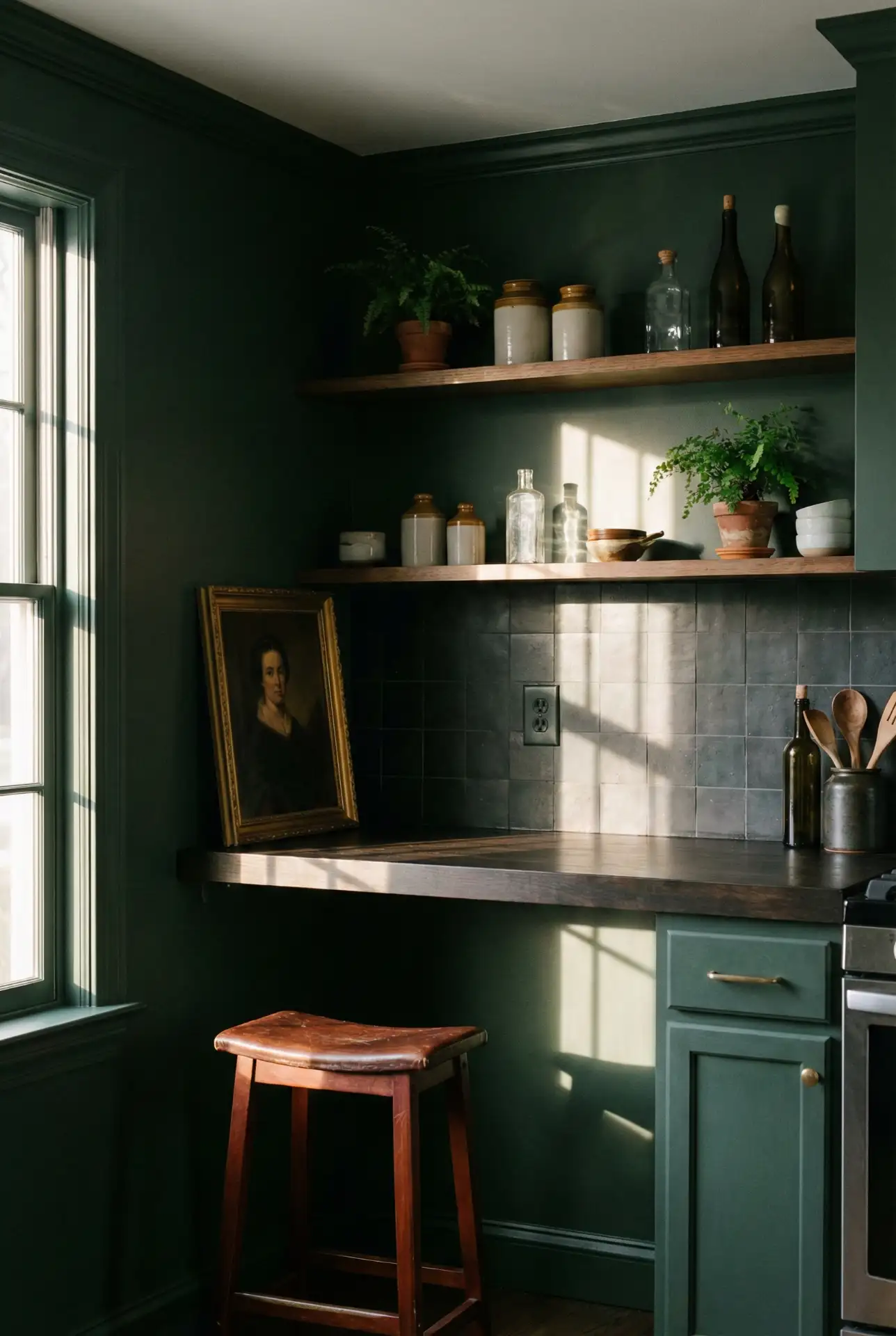 Sherwin Williams Deep Green for a Witchy Kitchen Mood 2