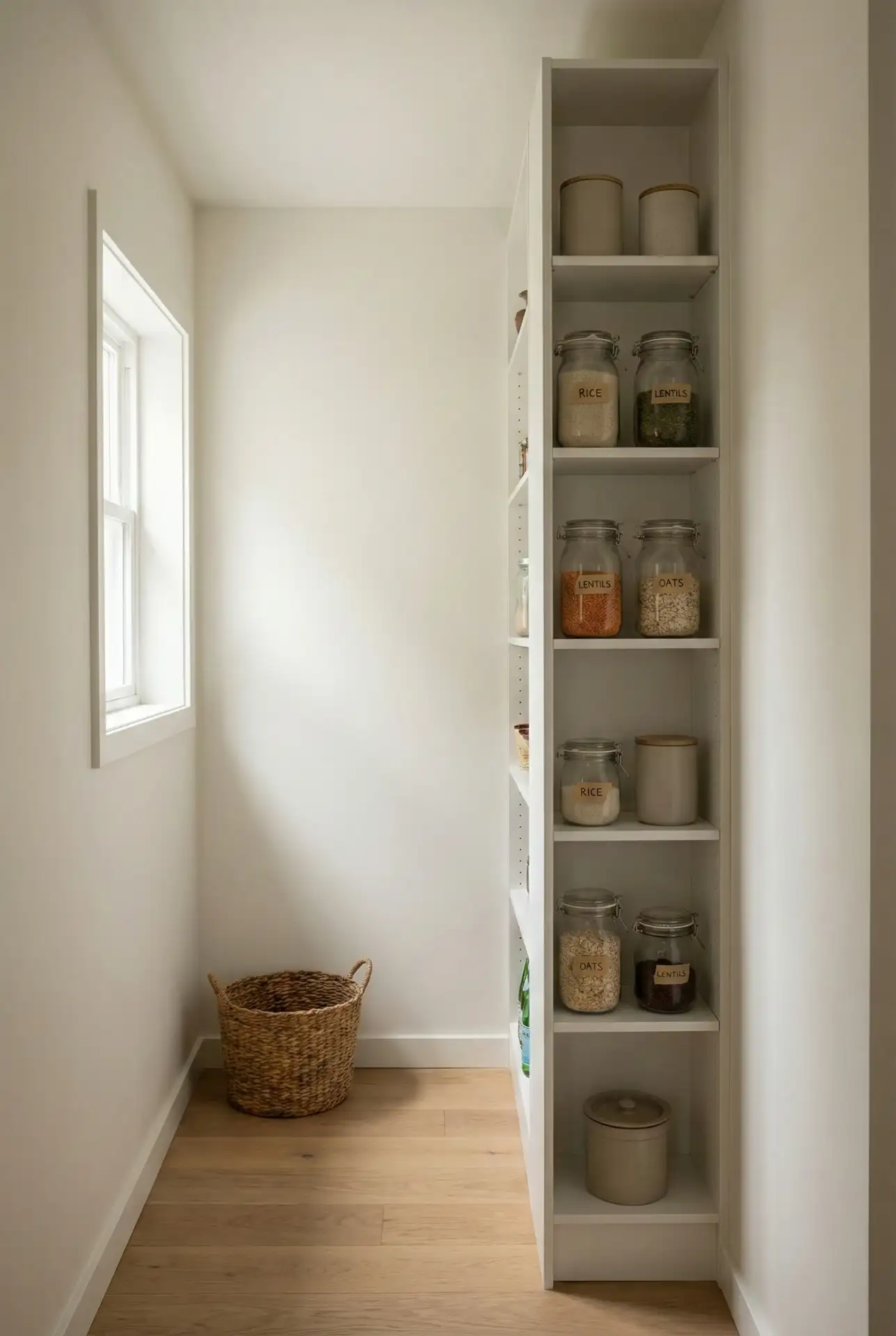 Slim Pantry Shelves For Tiny Kitchens 1