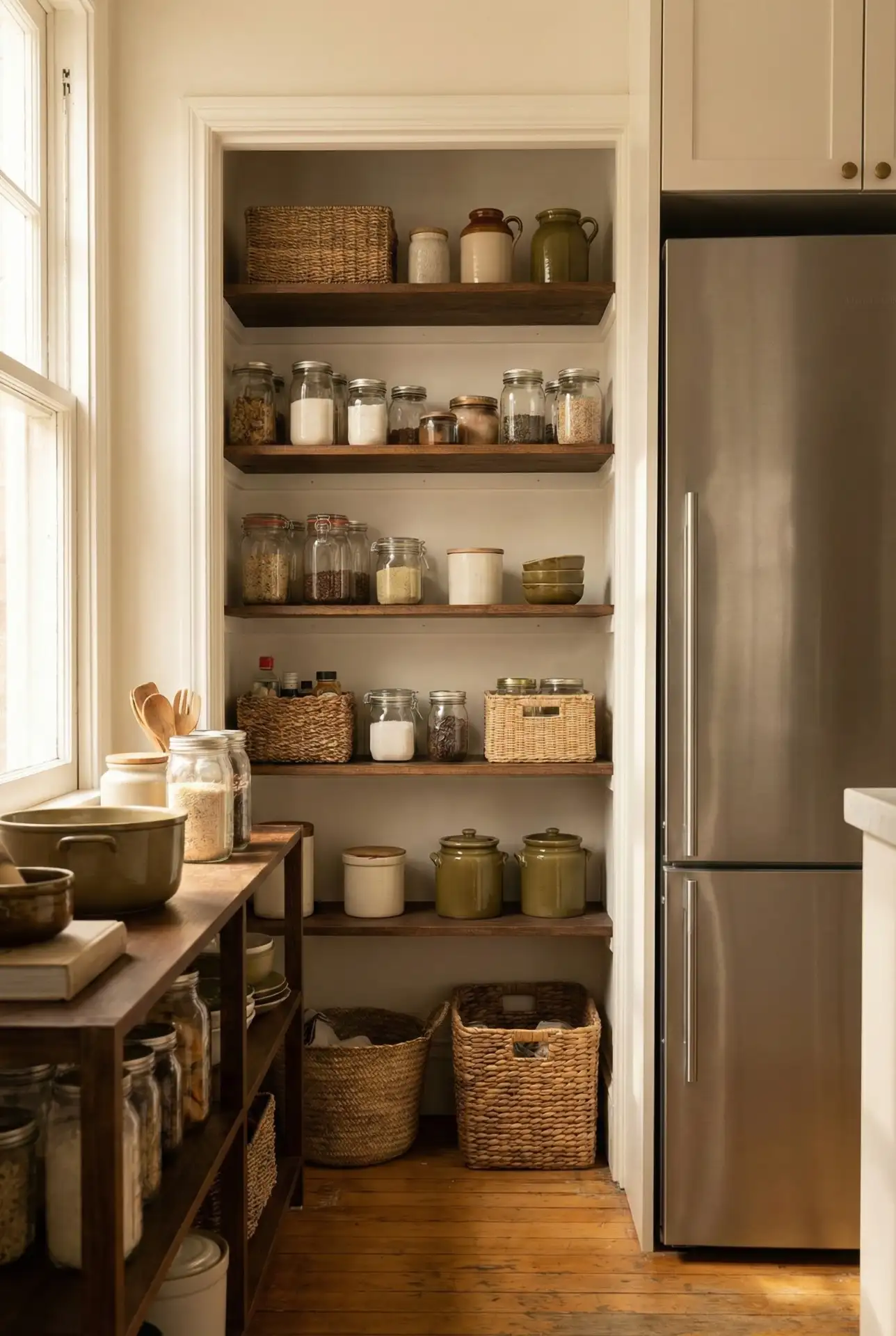Slim Pantry Shelves For Tiny Kitchens 2