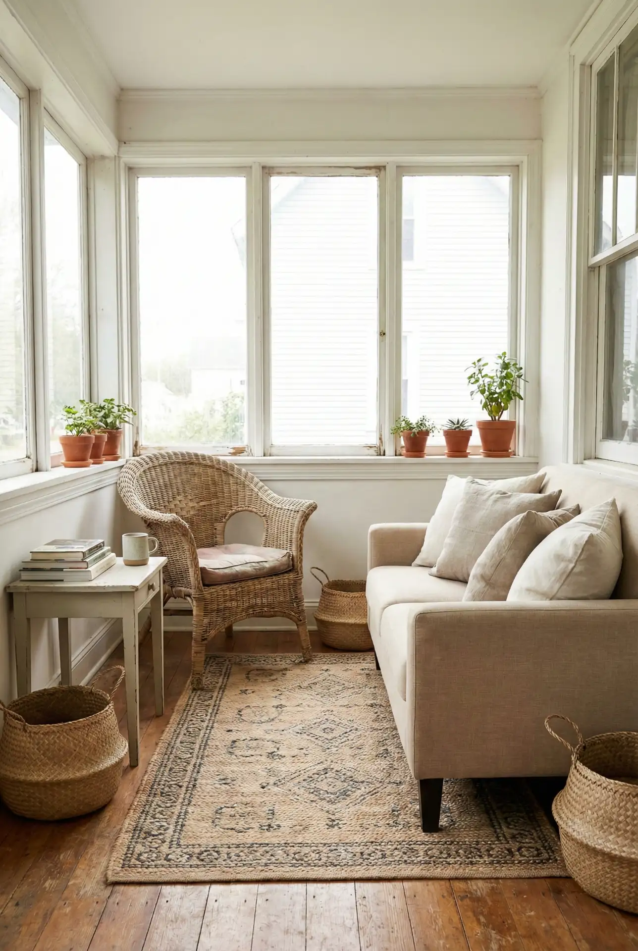Small Cozy Sunroom On A Budget 1