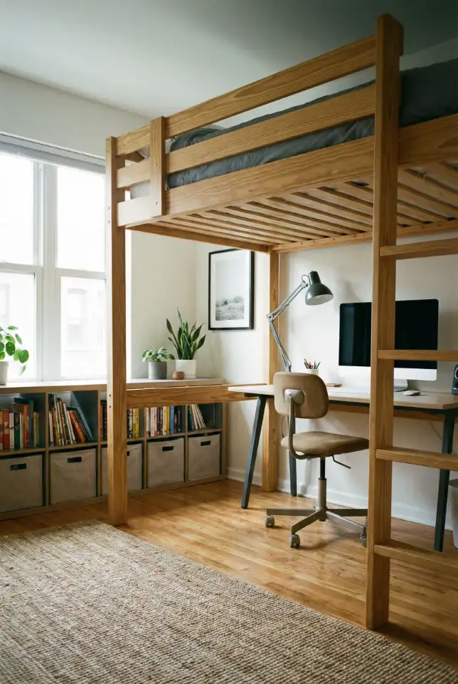 Small Room Loft Feel With Under-Bed Study Zone 1